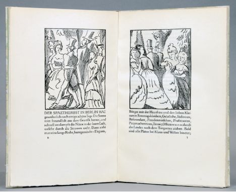 Bremer Presse - E. T. A. Hoffmann. Ritter Gluck. München, R. Piper 1920. Mit 18 Textholzschnitten von Johann Tempel und Alber