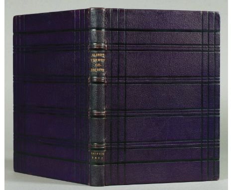 Cranach-Presse - Albert Verwey. Gedichte. Übertragen von Paul Cronheim. Leipzig, Insel 1917. Violetter Maroquinband mit vergo