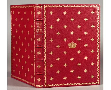 Rupprecht-Presse - Friedrich Huch. Karl Wilhelm Ferdinand. Ein Roman. Nachgelassenes Bruchstück. München 1921/1922. Roter Mar