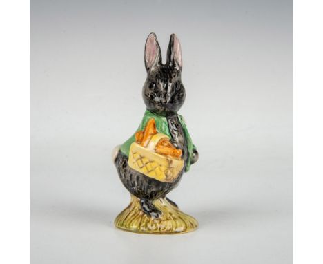 Modeled with black fur and green coat. This item has its original box measuring 3"L x 3"W x 4.25"H. Beswick backstamp. Artist