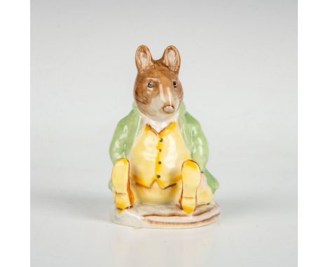 Modeled with green coat, white shirt and yellow pants and vest. This item has its original box measuring 3"L x 3"W x 4.25"H. 