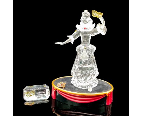 Second piece of the Masquerade trilogy. Clear crystal figural has frosted accents on face, collar, sleeves, dress and shoes, 
