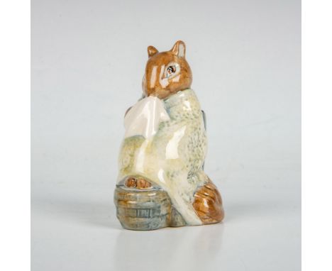 Features a pale green handkerchief and a white towel with a grey foot bath. Includes the original box, dimensions: 2''L x 2.7