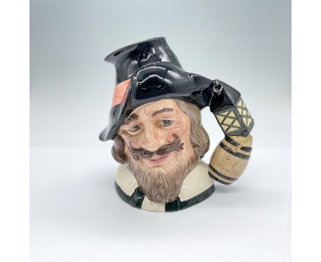 Hand painted and hand made figural jug of English historical figure who is known for the involvement of the failed Gunpowder 