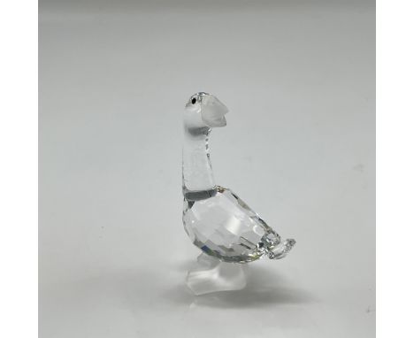 Part of the Barnyard Friends group this adorable clear crystal figural with frosted crystal beak and feet and inset Jet cryst
