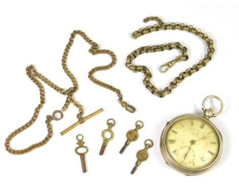 POCKET WATCH ETC. A silver cased open face pocket watch by John Forrest, London, Chronometer Maker to the Admiralty. (Lacks o