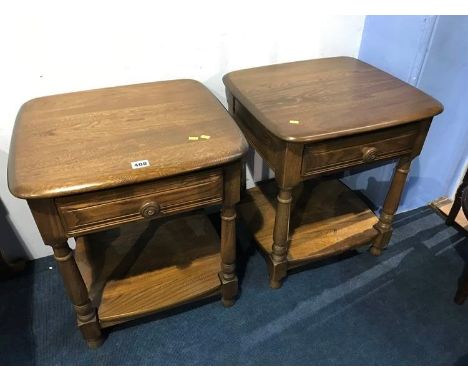 A pair of Ercol bedside drawers, 42cm wide