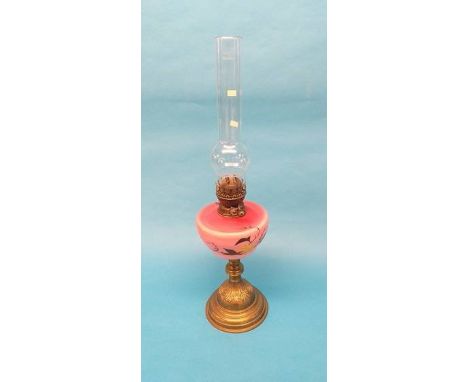 A Victorian oil lamp