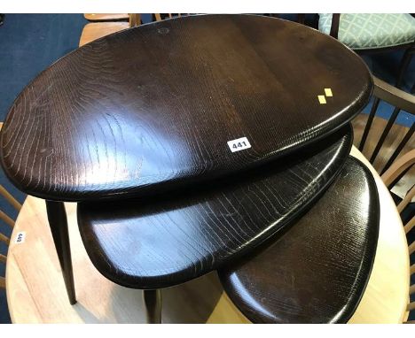 An Ercol nest of Pebble tables