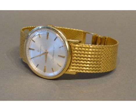 An Eterna Matic Centenaire 61 18 Carat Gold Cased gentleman's wristwatch with 18 carat gold strap, 77.2 grammes all in includ