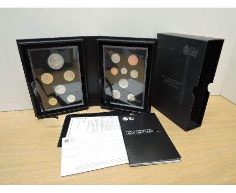 A Royal Mint 2014 The United Kingdom Proof Coin Set Collectors Edition, 14 Coin Set, 1p to £5, in two plastic display cases i