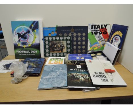 Modern Coins and Medallions, Windsor Mint History of Sport oversized 50p x6 in card case with certificates, Windsor Mint Foot
