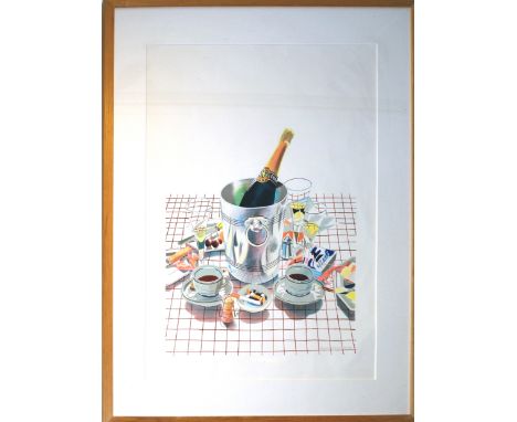Glynn Boyd Harte, Champagne,lithograph,edition: 'For Curwen' signed, framed87 x 70 cm (framed size) Usual retail value £950 O