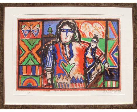 Michael Rothenstein,Indian Doll,lithograph edition: 21 of 40 signed, framed 65 x 82 cm (framed size)  Usual retail value £250