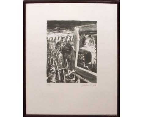Graham Crowley, Untitled,lithograph,edition: 2 of 20, signed, framed, 58 x 45 cm (framed size) On show at the Curwen Gallery.