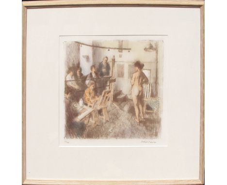 Bernard Dunstan RA, The Life Room, lithograph, edition: 71 of 200 signed, framed 68 x 80 cm, (framed size) Usual retail value