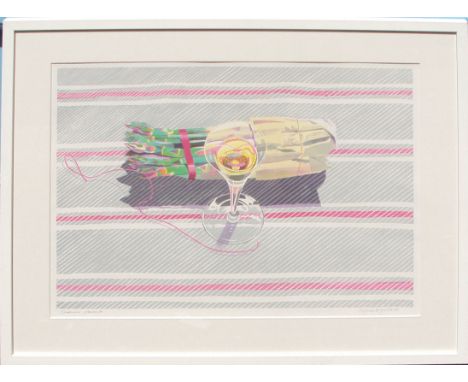 Glynn Boyd Harte,Champagne &amp; Asparagus,lithograph, archive from an edition of 195,signed, framed66 x 80 cm, (framed size)