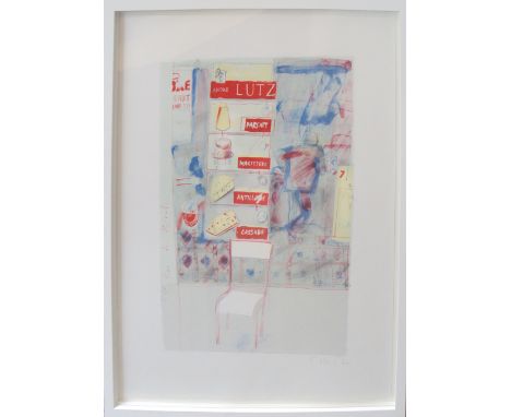 Chloe Cheese,Café Rue de Rivoli,lithograph,edition: archive signed, framed,70 x 56 cm, (framed size) Usual retail value £425 