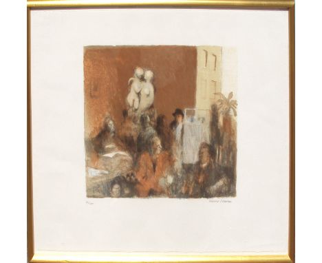 Bernard Dunstan RA, The Friends Room, lithograph, edition: 26 of 200 signed, framed57 x 67 cm (framed size)  Usual retail val