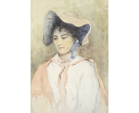 E Mallam (late 19th Century), Portrait of a Lady in a Hat. Indistinctly signed E Mallam lower right, framed, 17cm x 24.5cm ex