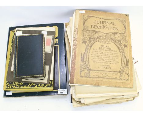 Various volumes and 19th century scrap and design books. Including: Wood's, Strange Dwellings, Longman's, 1885, The Best of B