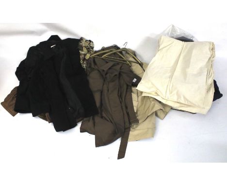 A collection of vintage ladies clothing. Including a blouse, coats, etc