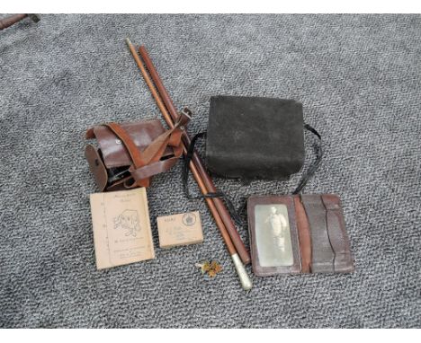 A collection of Militaria including a RAF Service Wallet belonging to SGT Howson? No 4 Squadron No 5 Flight B Squadron No 1 W