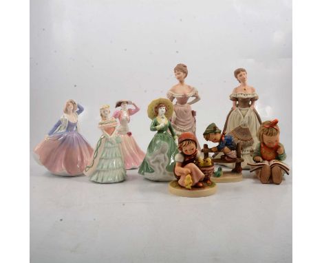 Coalport Age of Elegance Promenade; Society Debut; Sarah Jane; Shelley; Celebration Time; Party Time; and three Goebel Hummel