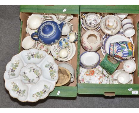 A Royal Doulton 'Monmouth' pattern part teaset; Paragon 'Sandringham' and 'Venice' pattern tablewares; a Poole Pottery vase; 