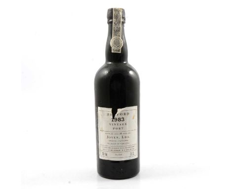 Melford 1983 vintage port, bottled by Joven, LDA.