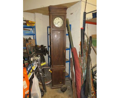 A 'LEPAUTE &amp; PARIS' OAK CASED LONGCASE CLOCK, H 210 cm