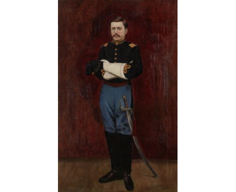 British School, 19th CenturyPortrait of George B. McClellan (1826-1885) signed and dated 'L.L.U. 61.' (lower right)oil on can