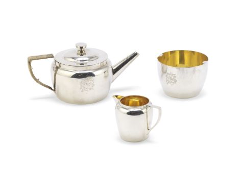 An electroplated picnic tea serviceHukin and Heath, designed by Christopher Dresser, retailed by Mappin Brothers, also with l