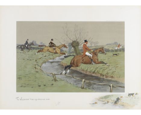 Charlie Johnson Payne, 'Snaffles' (British, 1884-1967)'The Whissendine brook runs deep and wide' signed in pencil 'Snaffles' 