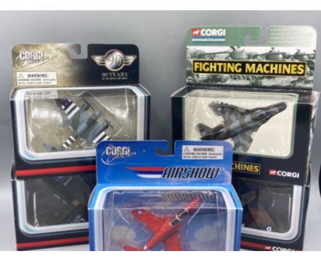 5 Corgi fighter planes to include 990 years of the rayal air force and Red arrow