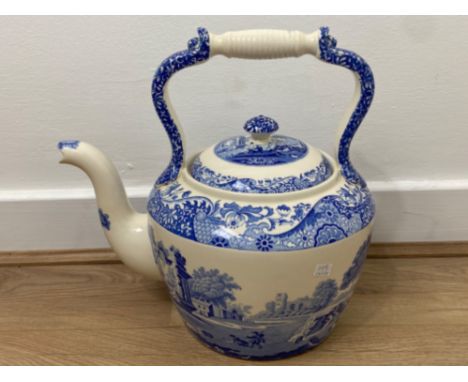 Large ceramic spode teapot, design C,1816,N Height 32cm x Width 32cm