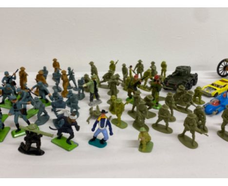 Large collection of army toys plus other mini figures