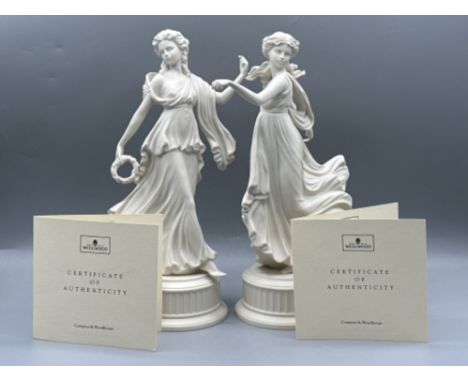 Limited edition The First &amp; Second figurine in the Wedgwood “The Dancing Hours” collection - both with certificates, heig