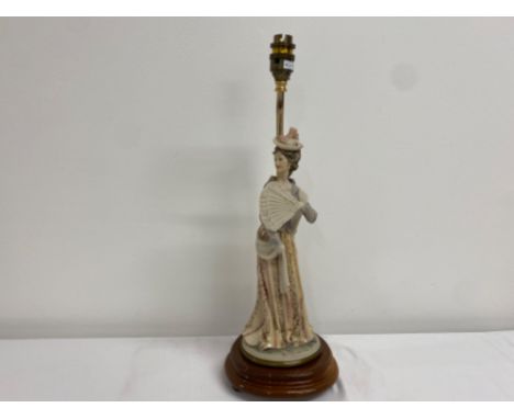 Capodimonte victorian lady figure tabel lamp signed on the base - height 45.5cm