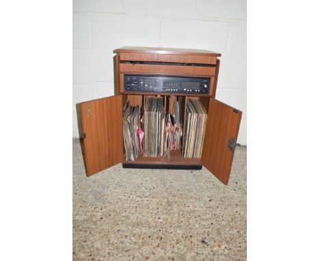 CASED VINTAGE HI-FI SYSTEM COMPRISING DYNATRON SOLID STATE AMPLIFIER SRX30C, TOGETHER WITH GARRARD SP25 MK4 TURNTABLE, TOGETH