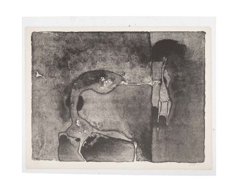 WUNDERLICH, PAUL (1927-2010) „Lolita“, Lithographie, X/X, sig., Verso betitelt, HxB: 46/61 cm, HxB: Blatt: 50/65 cm. Leichte 