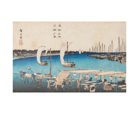 HIROSHIGE ANDO (1797-1858), Toto meisho: Takanawa yukei, (Abendlicher Blick auf Takanawa von berühmten Orten in der östlichen