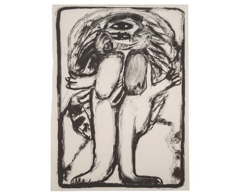 ANTES, HORST (1936) "Die Braut", Lithografie, sig., Ex. 30/23, HxB: 62,5/46 cm. Leichte Altersspuren. Provenienz: Privatsamml