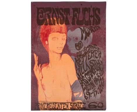 FUCHS, ERNST (1930-2015) Plakat zur Ausstellung Ketterer / Villa Stuck, München, 1967, Farblithografie, 131/200, sig., Verso 