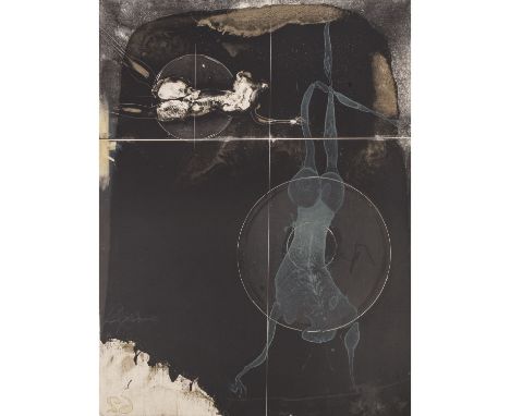 WUNDERLICH, PAUL (1927-2010) „Rendez-Vous-Technic I“, 1962, Farblithographie, 25/30, sig. und dat., Verso betitelt, HxB: 58/4