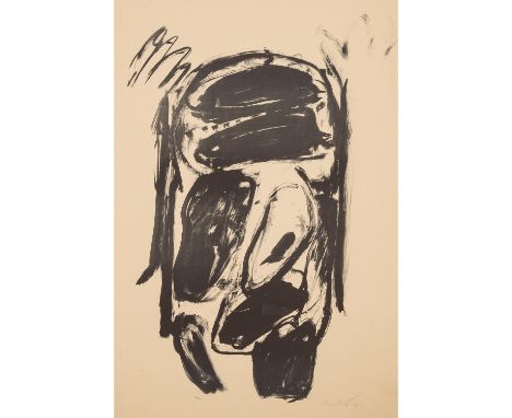 ANTES, HORST (1936) "Figur mit erhobenen Armen" 1961, Lithografie, sig. und dat., HxB: 61,5 /43, 5 cm. Leichte Altersspuren. 