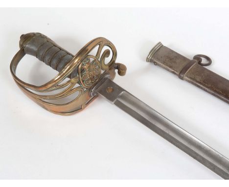 VICTORIAN INFANTRY OFFICERS SWORD a 1845-1854 pattern Infantry Officers sword, with a brass hand guard and VR cartouche. The 