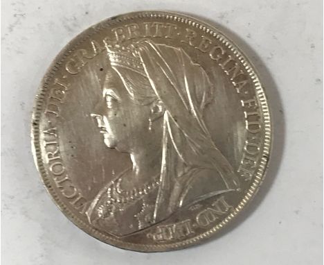 A VICTORIAN CROWN. A Victorian Crown, old head portrait, LXIII edge, dated 1899. 