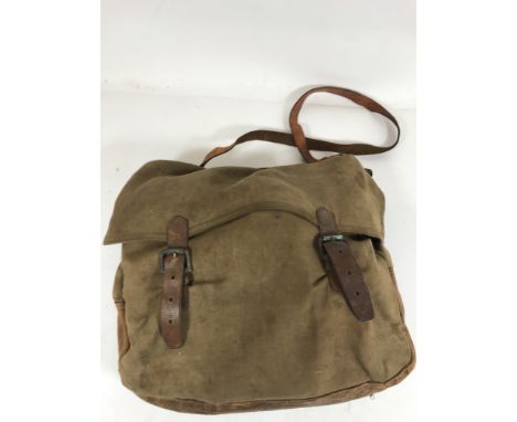 A FIRST WORLD WAR MILITARY FIELD SATCHEL AND CONTENTS. The underside of the cover inscribed 'Capt L.S.N. Palmer, Royal Dublin