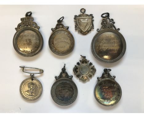 HISTORICAL SCOTTISH SILVER PRIZE MEDALS OF CASTLE MENZIES ASSOCIATION,etc A large silver prize medal with ornate mount, Weem 